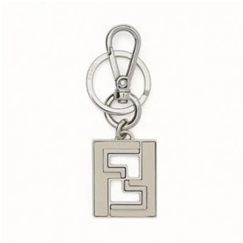 fendi white metal key|Fendi luggage keyring.